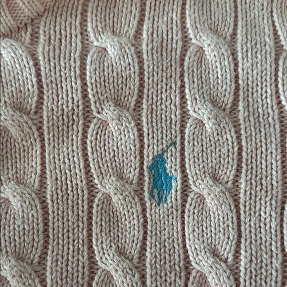 Ralph Lauren Pink Cable Knit Crew Neck Sweater - Picture 4 of 4